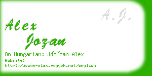 alex jozan business card